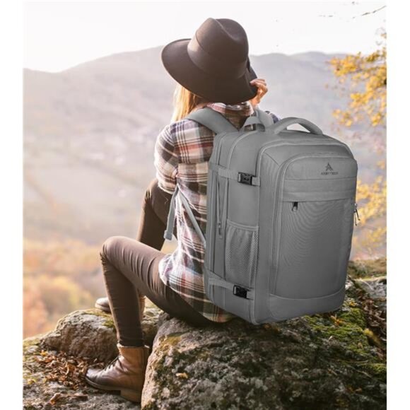 Carry On Backpack, 50L Extra Travel Laptop Backpack for Men Women, Big Bag main image 6